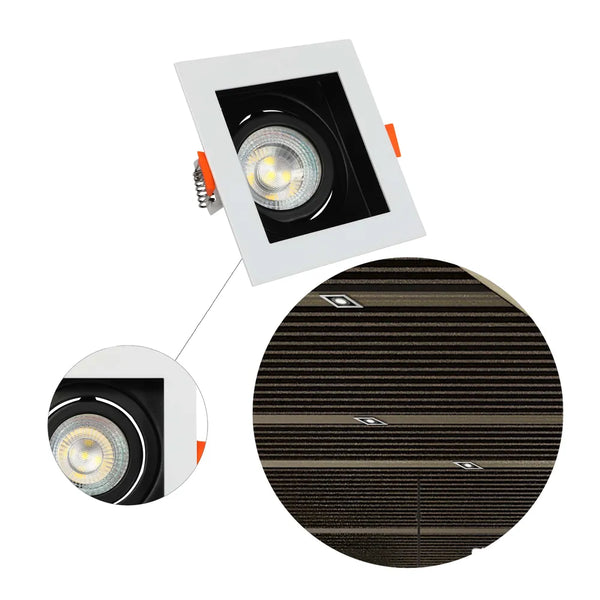 Valiant Tiltable Square GU10 Downlight