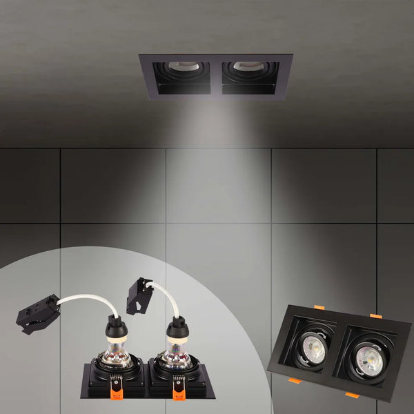 Valiant Tiltable Square GU10 Downlight