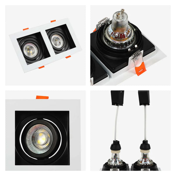 Valiant Tiltable Square GU10 Downlight