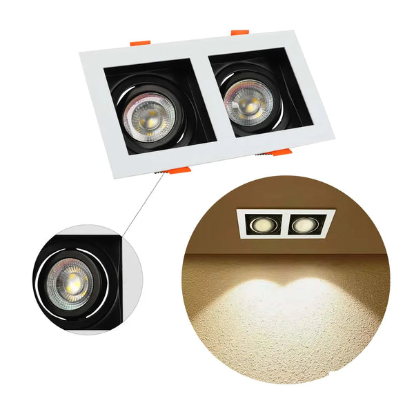 Valiant Tiltable Square GU10 Downlight