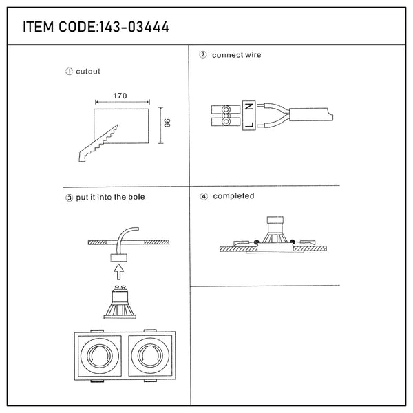 Valiant Tiltable Square GU10 Downlight