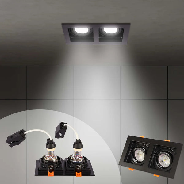 Valiant Tiltable Square GU10 Downlight