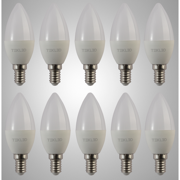 TEKLED
Vela LED Candle Bulb C37 E14 Small Edison Screw 5W - 3000K Warm White / Pack of 6 or 10