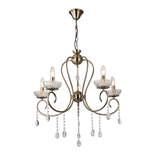 Versailles Elegance Crystal Swan Chandelier Ceiling Light