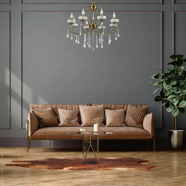 Versailles Elegance Crystal Swan Chandelier Ceiling Light