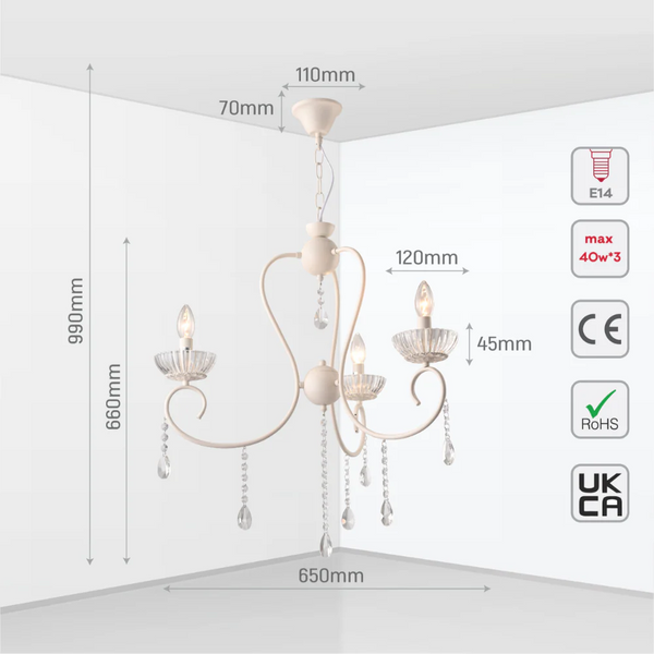 Versailles Elegance Crystal Swan Chandelier Ceiling Light