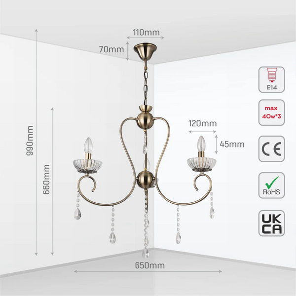 Versailles Elegance Crystal Swan Chandelier Ceiling Light