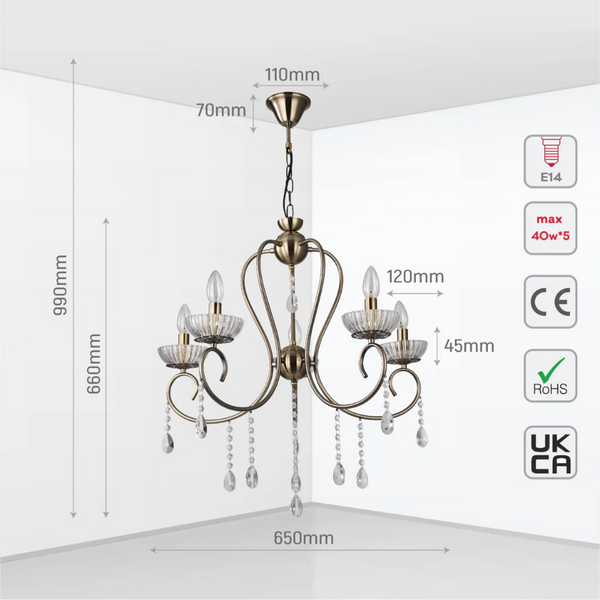 Versailles Elegance Crystal Swan Chandelier Ceiling Light