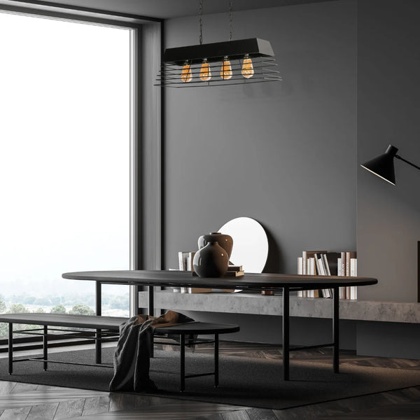 VersaTrend Island Chandelier | Mesh & Fence Dual Styles | Industrial-Modern Blend
