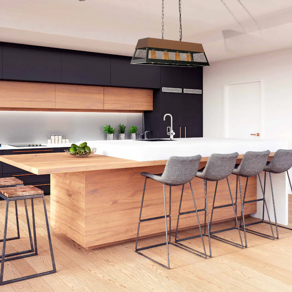 VersaTrend Island Chandelier | Mesh & Fence Dual Styles | Industrial-Modern Blend