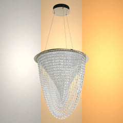 Vortex Crystal Cascade LED Chandelier 80W Gold