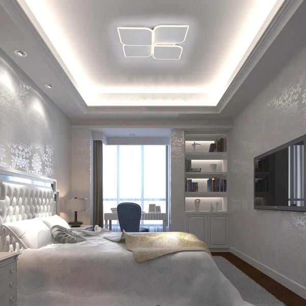 White LED Flush Mount Ceiling Light (Flower, Moon & Stars Designs)
