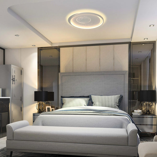 White LED Flush Mount Ceiling Light (Flower, Moon & Stars Designs)