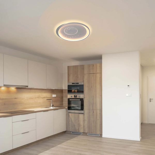 White LED Flush Mount Ceiling Light (Flower, Moon & Stars Designs)