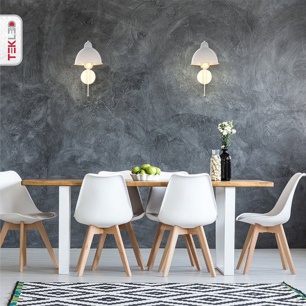 Snowdrop Metal Dome Wall Light E27 Fitting