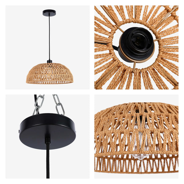 Woven Pendant Light Collection - Rope, Bamboo and Wood