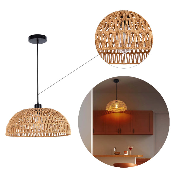 Woven Pendant Light Collection - Rope, Bamboo and Wood