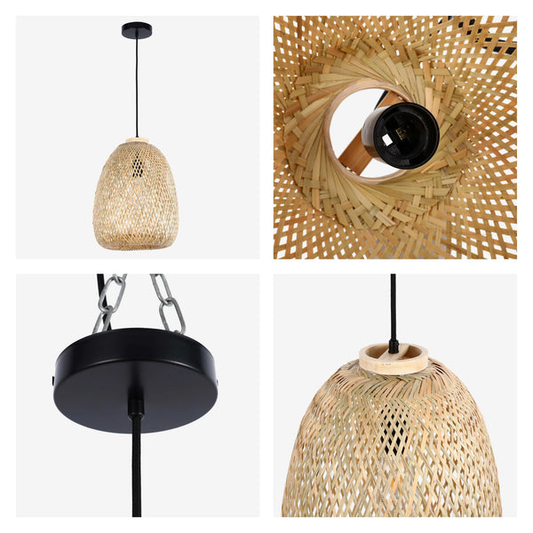 Woven Pendant Light Collection - Rope, Bamboo and Wood