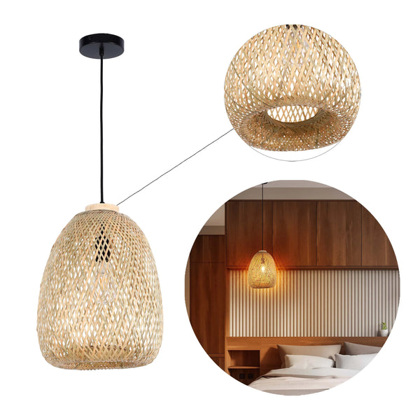 Woven Pendant Light Collection - Rope, Bamboo and Wood