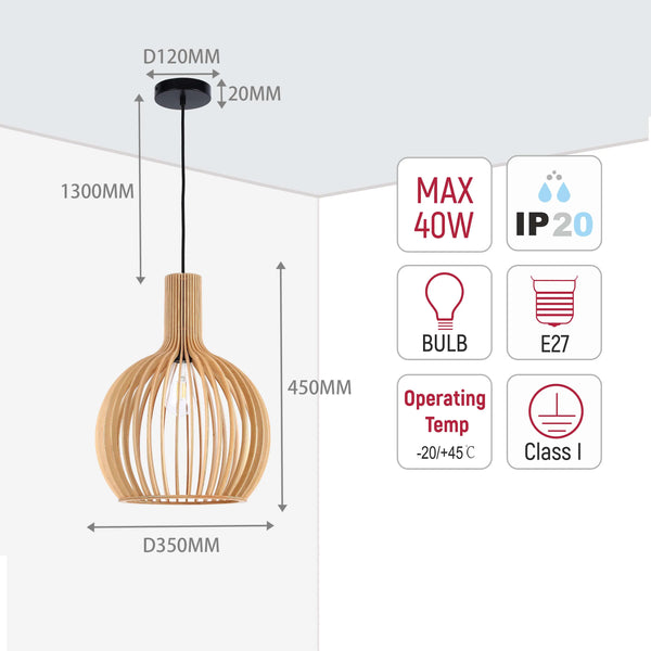 Woven Pendant Light Collection - Rope, Bamboo and Wood