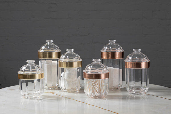 Guan Large Rose Gold Acrylic Storage Jar