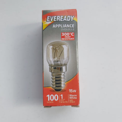 EVEREADY OVEN BULB 15W WARM WHITE 100 LUMEN 300 DEGREE HWAT RESISTANT - Electrobright Ltd