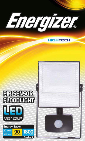 Energizer Floodlight with PIR Motion Detector 10W 900 Lumen 6500k IP44 S10928 - Electrobright Ltd