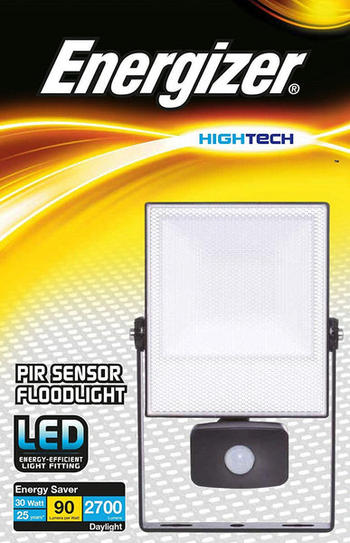 Energizer Floodlight with PIR Motion Detector 10W 900 Lumen 6500k IP44 S10928 - Electrobright Ltd