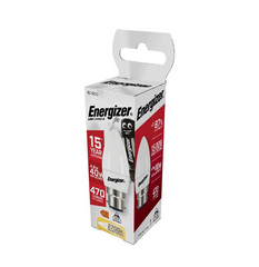 S8850 Energizer LED Candle B22 (BC) 470lm 4.9W 2,700K (Warm White),