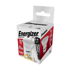 S8823 ENERGIZER LED GU10 345LM 4.2W 3,000K (WARM WHITE), PACK OF 2