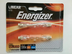 6 x ENERGIZER R7 Linear 120w=150w 78MM Eco Halogen Dimmable Warm White Bulbs